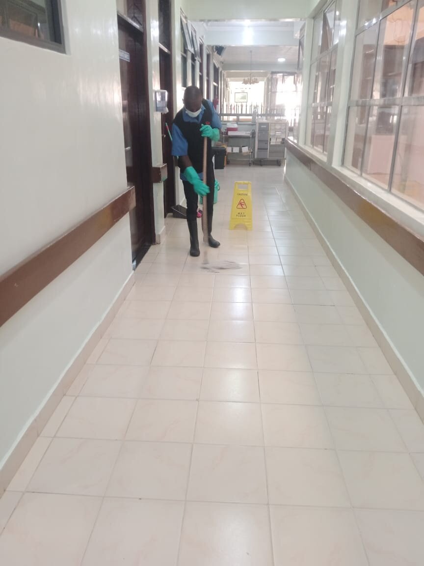 Robu Cleaning Services crew at a client site